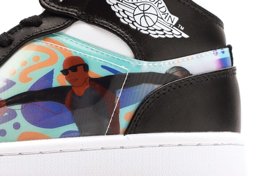 Air Jordan 1 Mid Hologram Black White - Image 7