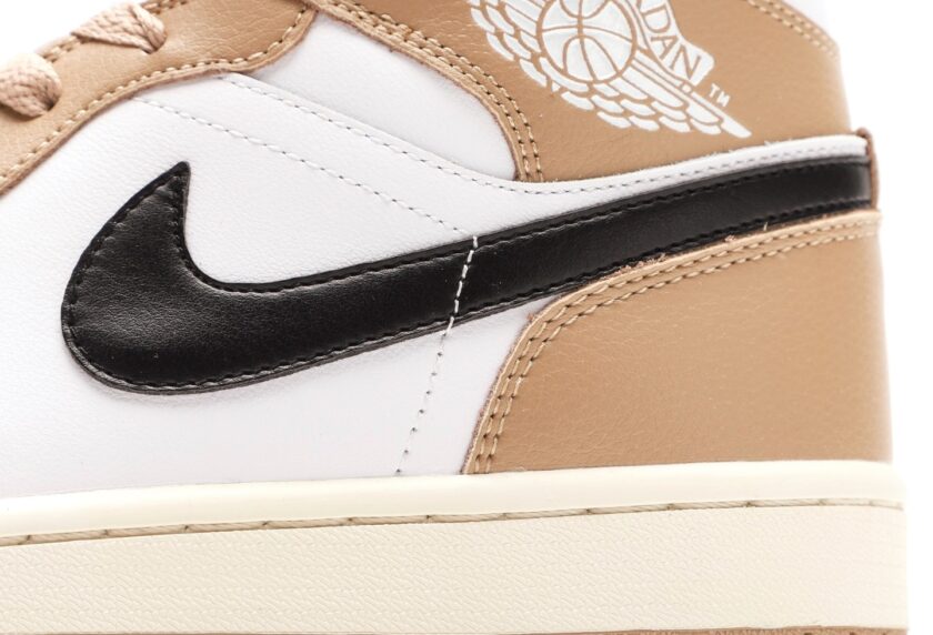 Air Jordan 1 Mid Tan Black - Image 7