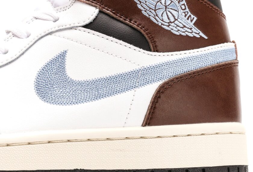 Air Jordan 1 Mid SE GS 'White Blue Grey' - Image 7