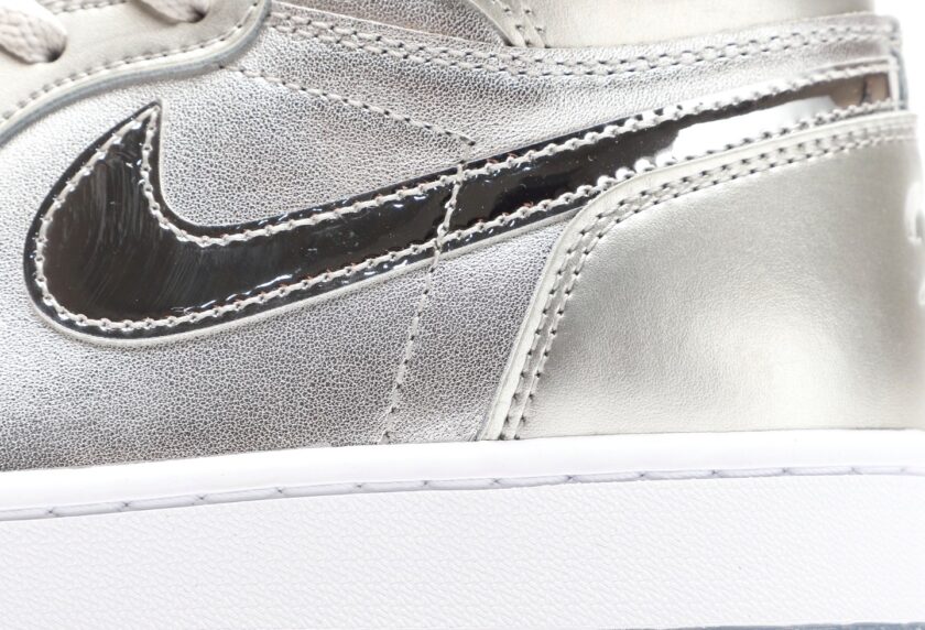 Air Jordan 1 High Golf Gift Giving Metallic Silver - Image 7