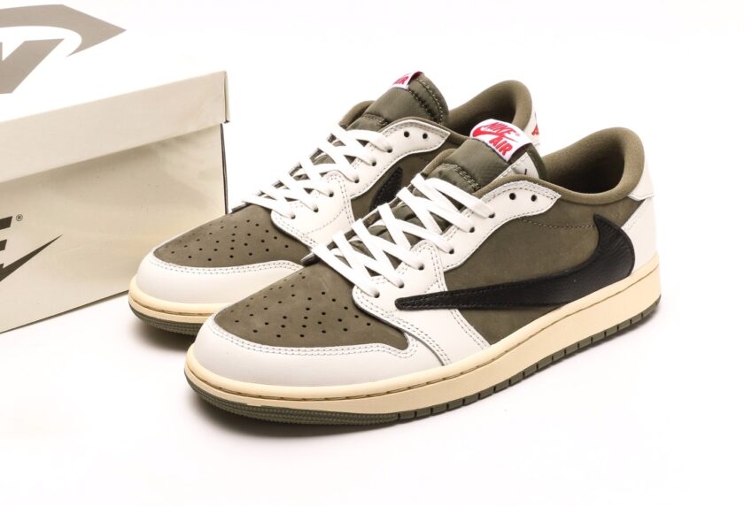 Travis Scott x Air Jordan 1 Low OG Medium Olive [PK GOD] - Image 9