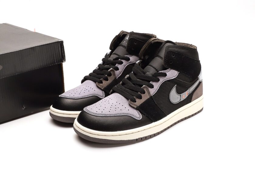 Air Jordan 1 Mid Craft Inside Out Black Grey - Image 9