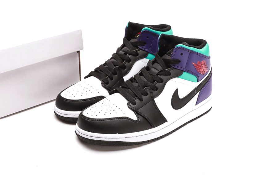 Air Jordan 1 Mid Teal Purple - Image 9