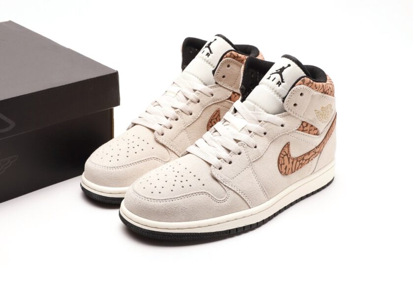 Air Jordan 1 Mid SE Brown Elephant - Image 9