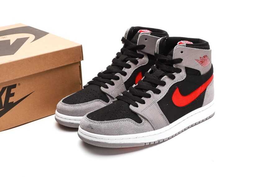 Air Jordan 1 High Zoom CMFT 2 Fire Red Cement Grey - Image 9