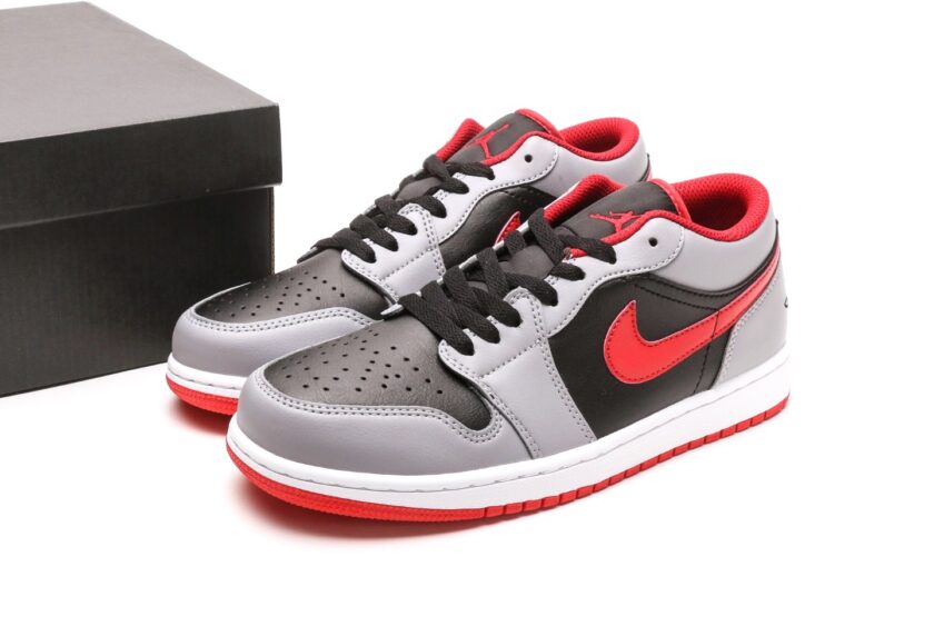 Air Jordan 1 Low "Black Cement/Fire Red" - Image 9