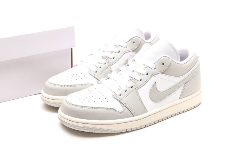 Air Jordan 1 Low "Light Grey/Sail" - Image 9