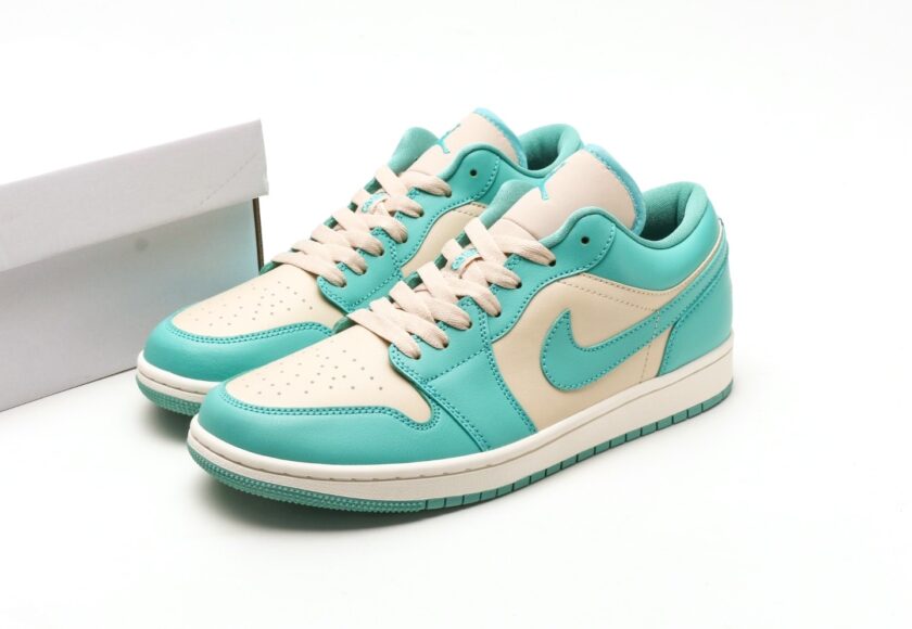 Air Jordan 1 Low Teal Green Beige - Image 9